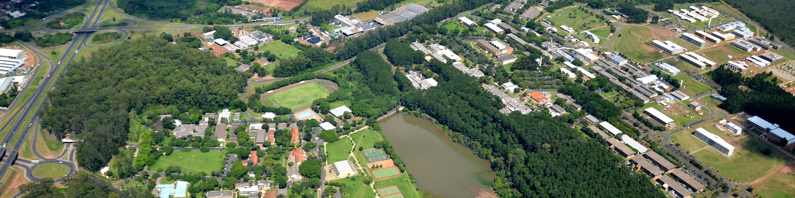 Vista área da lagoa da UFSCar São Carlos